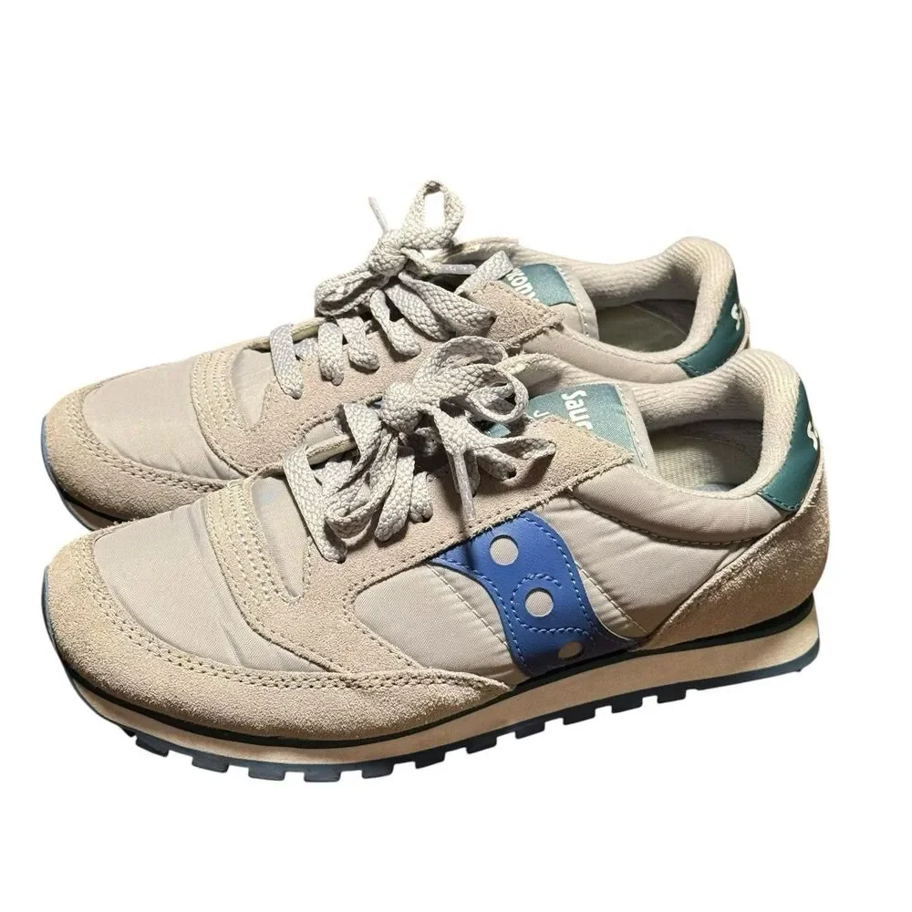Saucony Jazz Low Pro Blue Gray Sneakers Mens Size 5 Classic Retro Running Shoes
